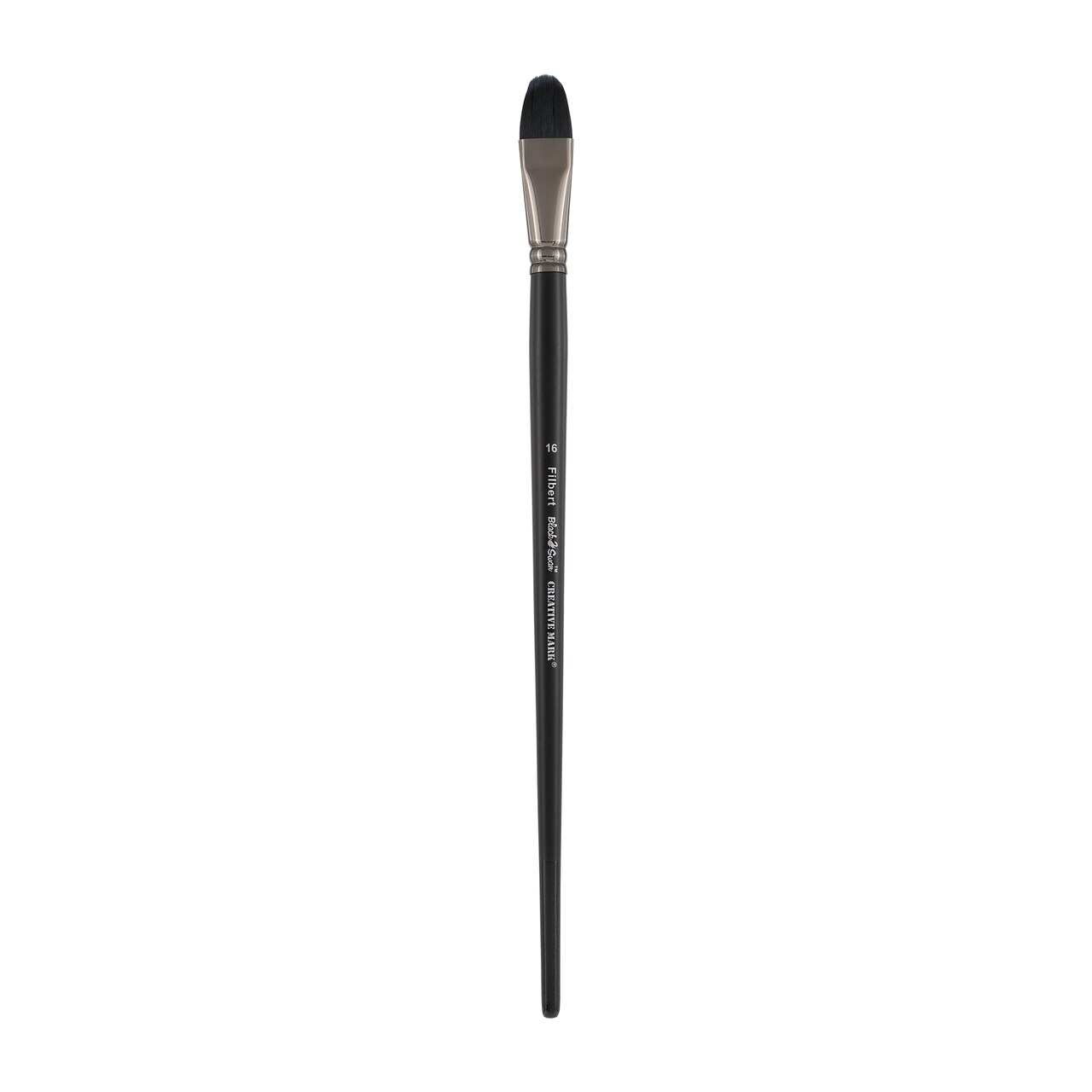 Black Swan Synthetic Red Sable Paint Brushes - Filbert Size # 16 - Professional Quality Long Handle Paint Brushes for Oil, Heavy Body Media and Acrylic - Artists of All Levels